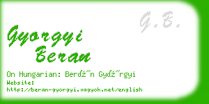 gyorgyi beran business card